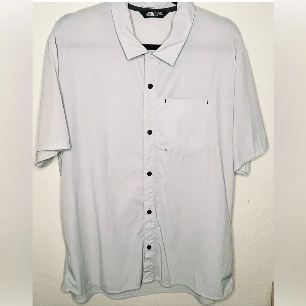 The North Face Men's First Trail UPF Short Sleeve Casual Shirt Tin Grey XL